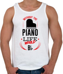 printfashion Without the piano - Férfi atléta - Fehér (7654349)