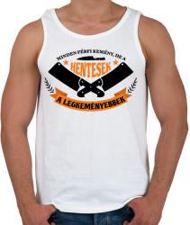 printfashion A hentesek a legkeményebbek - Férfi atléta - Fehér (9387548)