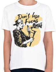 printfashion Kamerás fókuszban - Gyerek póló - Fehér (14754937)