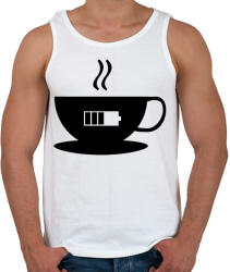 printfashion Kávé-töltöttség - Férfi atléta - Fehér (1614463)