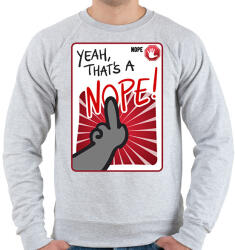 printfashion Nope! - Férfi pulóver - Sport szürke (14947044)