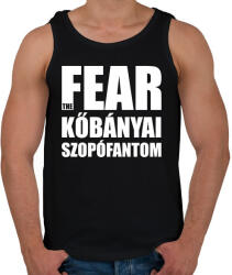 printfashion Fear the kőbányai szopófantom - Férfi atléta - Fekete (990214)