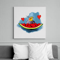 printfashion Parrot 2 - Vászonkép - Fehér (6636344)