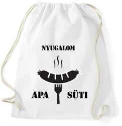 printfashion Nyugalom! Apa süti - Sportzsák, Tornazsák - Fehér (6291007)