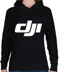 printfashion Dji logo - Női kapucnis pulóver - Fekete (2101447)