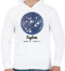 printfashion Nyilas - Férfi kapucnis pulóver - Fehér (7473309)