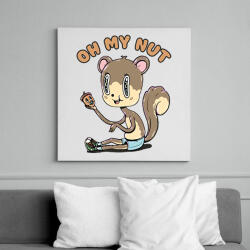 printfashion Oh my nut - Vászonkép - Fehér (13551752)