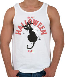 printfashion Halloween cat - Férfi atléta - Fehér (9471140)