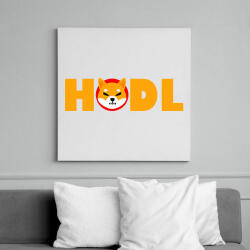 printfashion Shiba hodl - Vászonkép - Fehér (11327340)