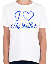 printfashion I love my brother - Gyerek póló - Fehér (10643131)
