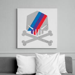 printfashion BMW M koponya - Vászonkép - Fehér (6623647)