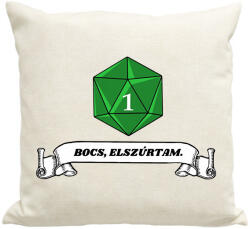 printfashion Bocs, elszúrtam - Párnahuzat, Díszpárnahuzat - Lenvászon (2655377)