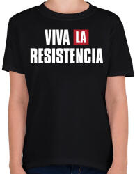 printfashion Viva la resistencia - Gyerek póló - Fekete (2523257)