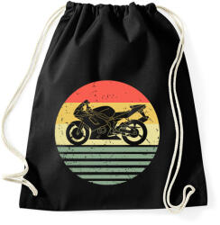 printfashion Motorcycle - Sportzsák, Tornazsák - Fekete (2019743)