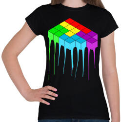 printfashion Tetris - Női póló - Fekete (6386393)