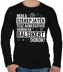 printfashion Agresszív szerepjátékos - Férfi hosszú ujjú póló - Fekete (3921431)