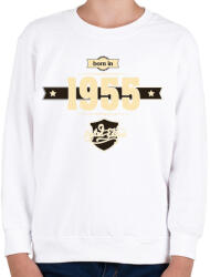 printfashion born-in-1955-cream-choco - Gyerek pulóver - Fehér (621850)