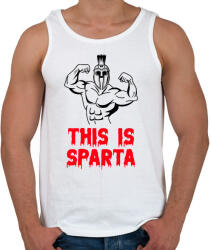 printfashion This is Sparta 1 - Férfi atléta - Fehér (11524502)