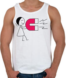 printfashion Mágneses vonzás - Női - Férfi atléta - Fehér (6992979)