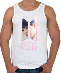 printfashion BTS Suga - Férfi atléta - Fehér (1970779)