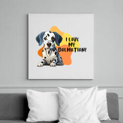 printfashion I love my dalmatian - Vászonkép - Fehér (14660254)