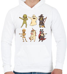 printfashion Halloween csapat - Férfi kapucnis pulóver - Fehér (14310448)