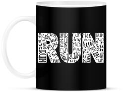 printfashion Run run run - Bögre - Fekete (13699704)