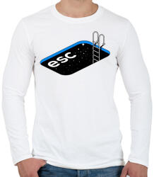 printfashion Escape - Férfi hosszú ujjú póló - Fehér (7544417)