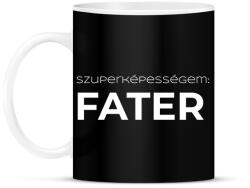 printfashion SZUPERKÉPESSÉGEM FATER - Bögre - Fekete (11503620)