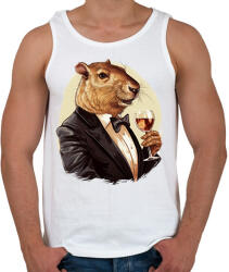 printfashion Capybara borral - Férfi atléta - Fehér (14054381)