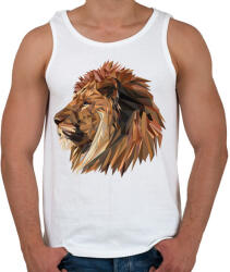 printfashion Oroszlán - Férfi atléta - Fehér (1017692)