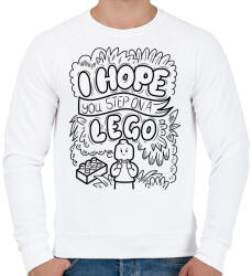 printfashion I hope you step on a lego - Férfi pulóver - Fehér (16467910)