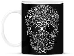 printfashion Bicikli koponya - Bögre - Fekete (792031)