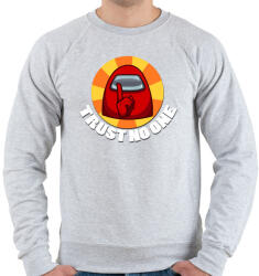 printfashion Trust no one - white - Férfi pulóver - Sport szürke (3671501)