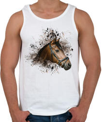 printfashion barna ló arc2 - Férfi atléta - Fehér (1683310)