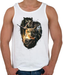 printfashion Baglyok - Férfi atléta - Fehér (7644354)