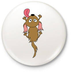 printfashion Kuty, a legjobb barát - Kitűző, hűtőmágnes - Fehér (3075853)