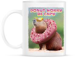 printfashion Donut worry be Capy - Bögre - Fehér (13607825)