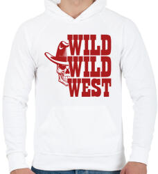 printfashion Wild wild west - Férfi kapucnis pulóver - Fehér (7507585)