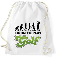 printfashion Golfozás evolúció - Sportzsák, Tornazsák - Fehér (1227442)