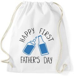 printfashion Boldog első apák napját! - Sportzsák, Tornazsák - Fehér (1266634)