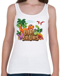 printfashion Dinoszauruszok - Női atléta - Fehér (5075989)