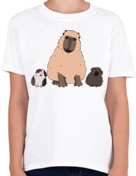 printfashion Capybara és tengerimalacok - Gyerek póló - Fehér (13862887)