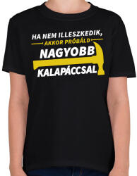printfashion Nagyobb kalapáccsal - Gyerek póló - Fekete (9901016)