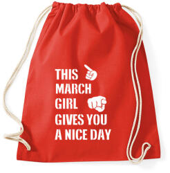 printfashion Ez a márciusi csaj szép napot kíván neked - Sportzsák, Tornazsák - Piros (1381416)