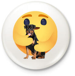 printfashion Rottweiler - Kitűző, hűtőmágnes - Fehér (13042782)