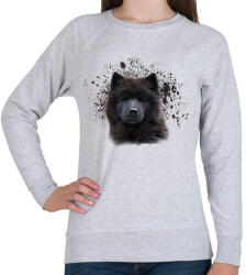 printfashion eurázsiai kutya - Női pulóver - Sport szürke (1748615)