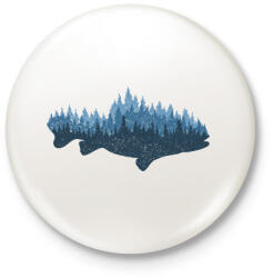 printfashion Hal az erdőben - Kitűző, hűtőmágnes - Fehér (13321754)