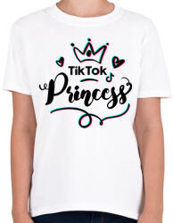 printfashion Tik Tok Princess - Gyerek póló - Fehér (4186577)
