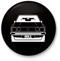 printfashion Volkswagen golf Mk1 - Kitűző, hűtőmágnes - Fekete (15672340)
